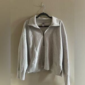 1/2 Zip Textured Long Sleeve